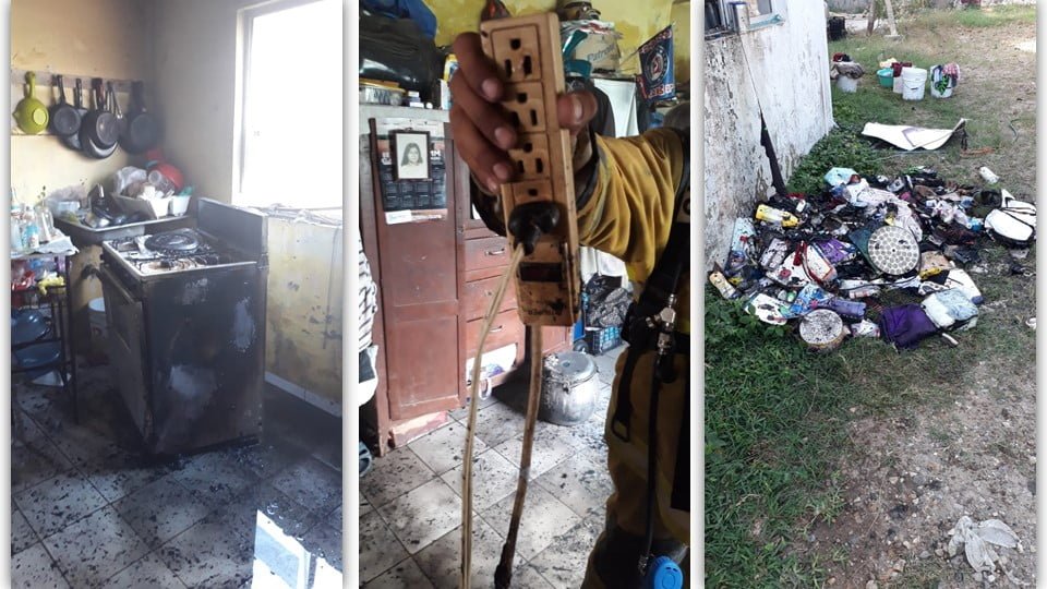 Corto en Multicontacto provoca incendio en vivienda de Cd. Madero