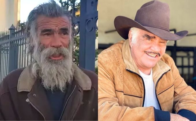 Captan a hombre sin hogar cantando igual que Vicente Fernández