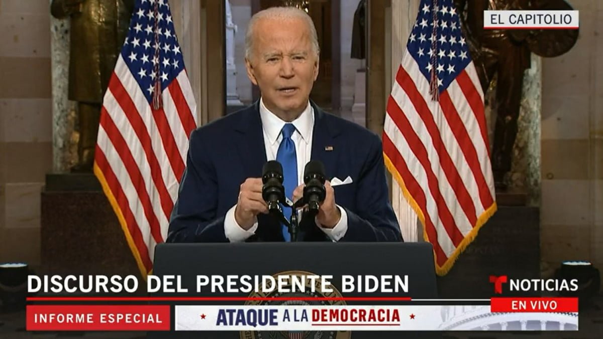 Donald Trump atentó contra la democracia de EU con ataque al Capitolio: Joe Biden
