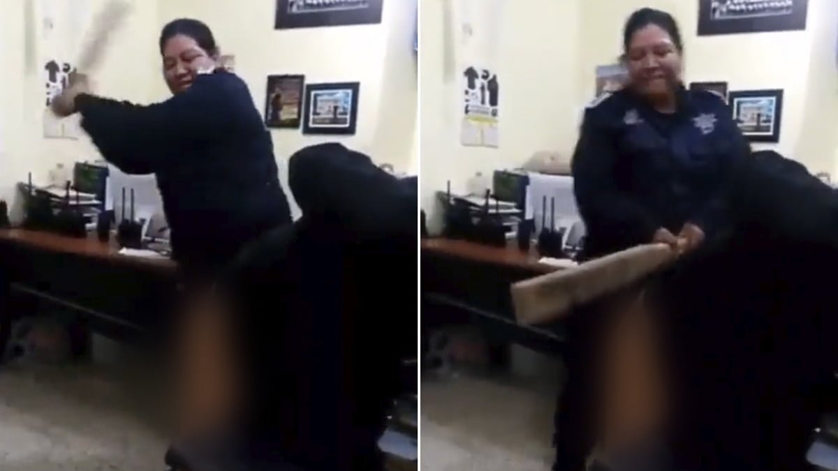 Policía que “tableó” a persona en Perote renunció tras video