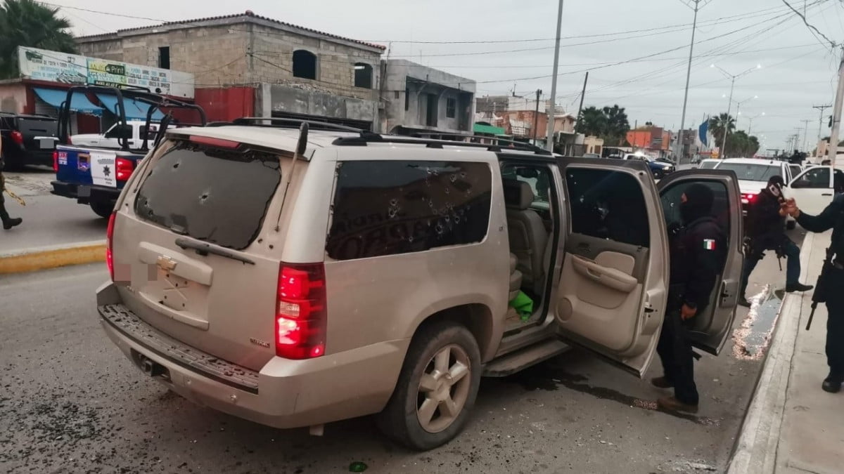 Tras balacera en Matamoros caen dos sujetos y aseguran camionetas