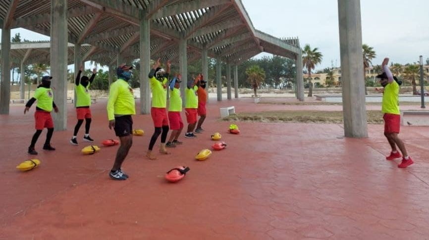 Refuerzan capacitación para guardavidas de playa Miramar en Cd. Madero