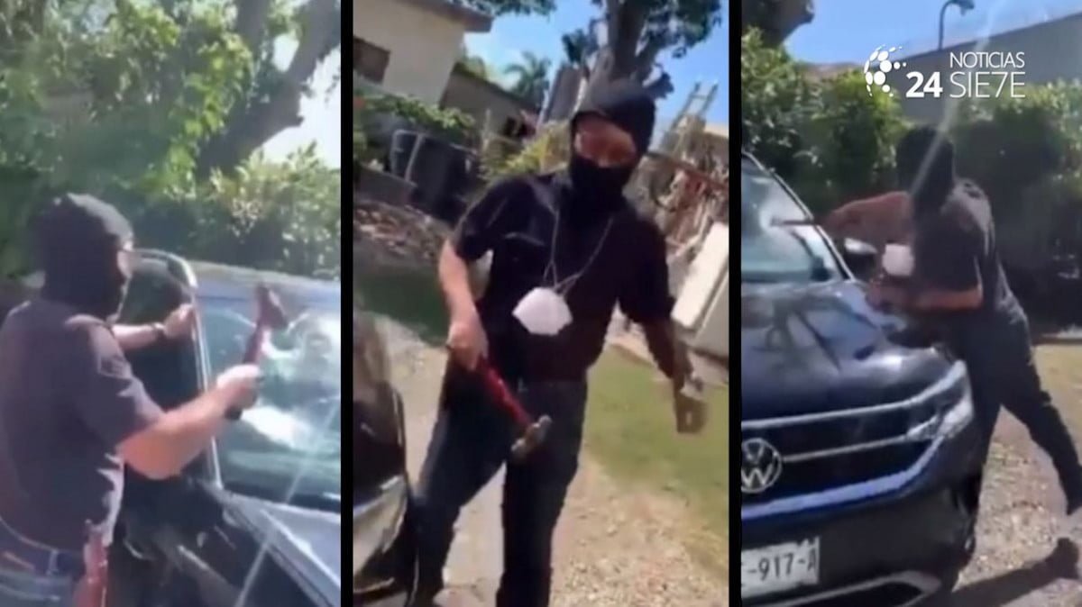 Abuelito que ingresó a módulo de vacunación, causa más destrozos