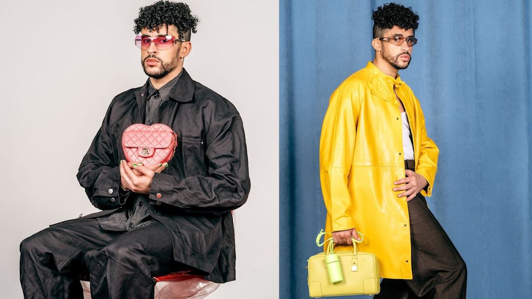 Bad Bunny lo vuelve a hacer, reaparece modelando bolsas para Vogue