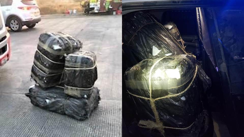 Persecución termina con decomiso de marihuana
