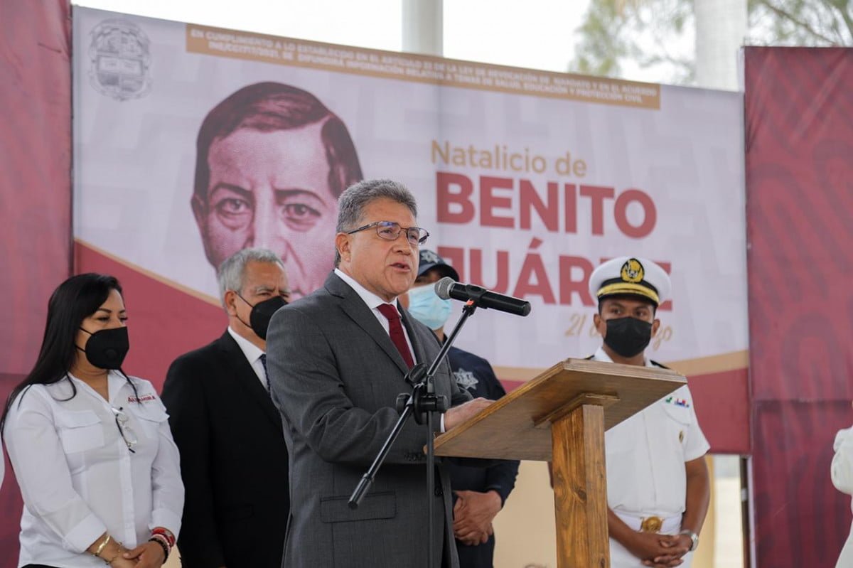 Ceremonia cívica por el 216 natalicio de Benito Juárez
