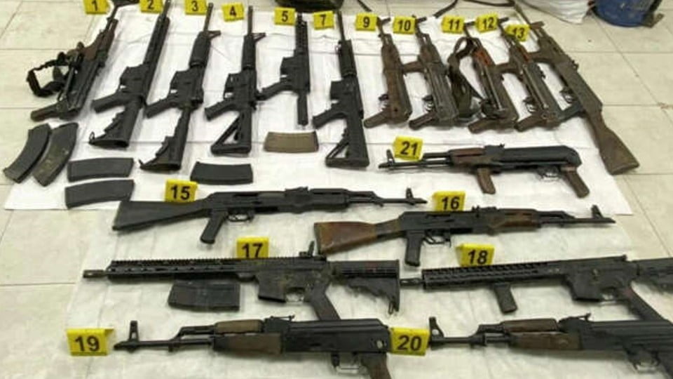 Asegura FGR más de 5 mil cartuchos y 18 armas en Tamaulipas
