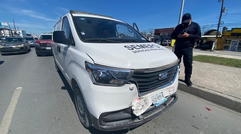 Choca Perito de la Fiscalía de Tamaulipas y provoca caos vehicular