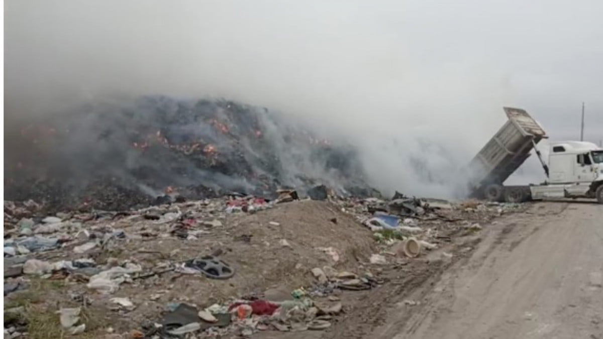 Se incendia relleno sanitario de Matamoros