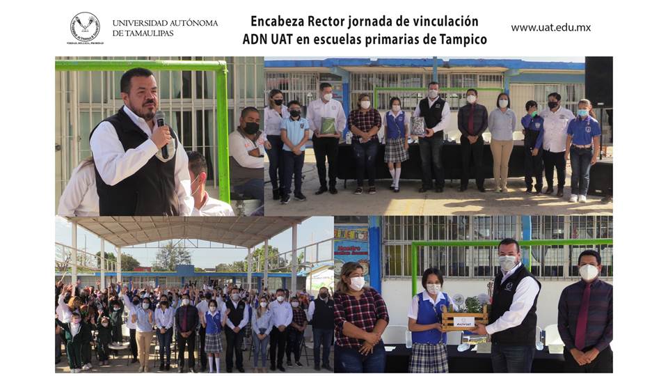 Encabeza Rector jornada de vinculación ADN UAT en escuelas primarias de Tampico
