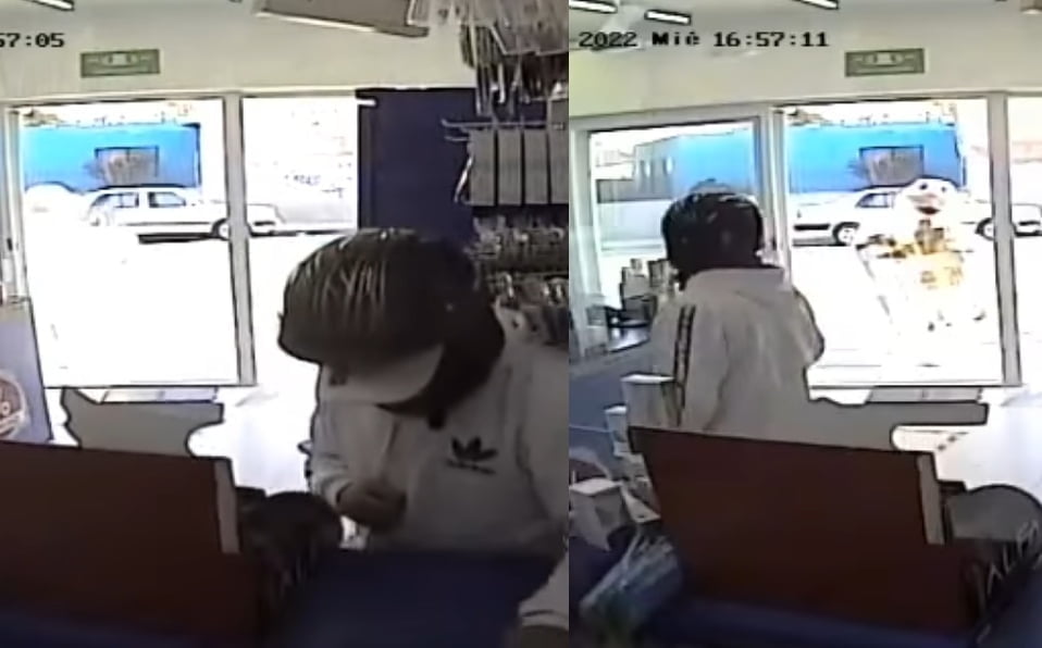 Captan momento en el que botarga de Dr. Simi huye tras supuesto asalto a farmacia