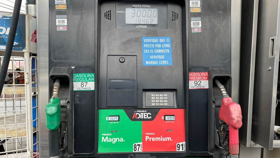 Sube precio de gasolina en la frontera