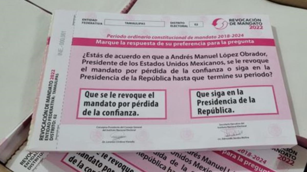 Llegan boletas electorales para revocación de mandato