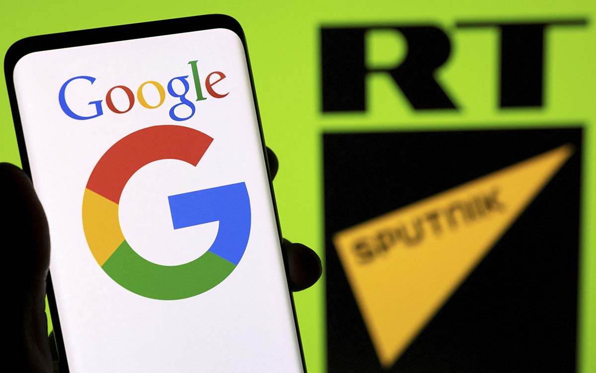 Google bloquea a canales rusos RT y Sputnik en YouTube
