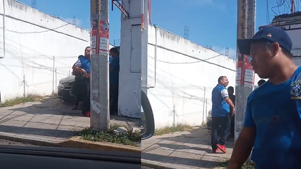 Captan a papá de Octavio Ocaña amenazando con una pistola a un hombre