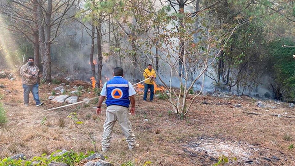 Avanza a un 55% control del incendio en «El Cielo» de Gómez Farías