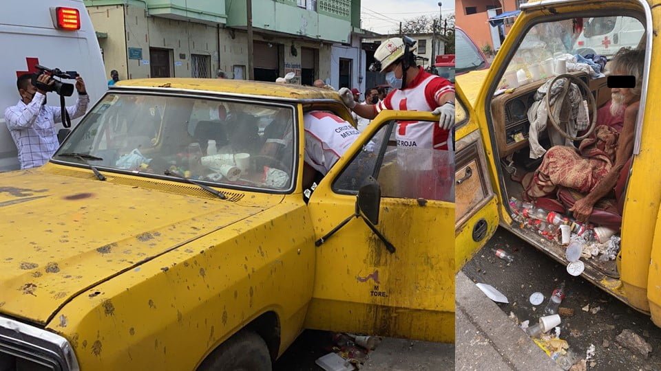 ¡Impactante! A sus 80 años vivía solo en camioneta abandonada, es hallado en condiciones infrahumanas