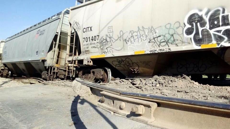 Se descarrila tren en Matamoros; vialidad se vio afectada