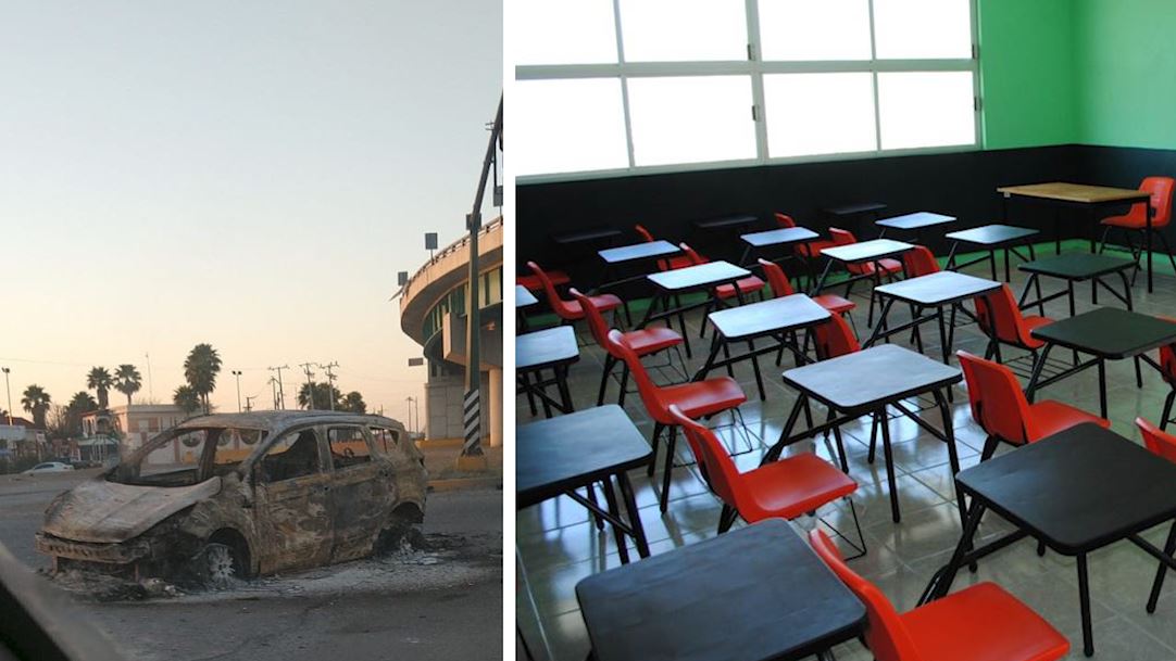 Suspenden clases presenciales en Nuevo Laredo tras jornada violenta