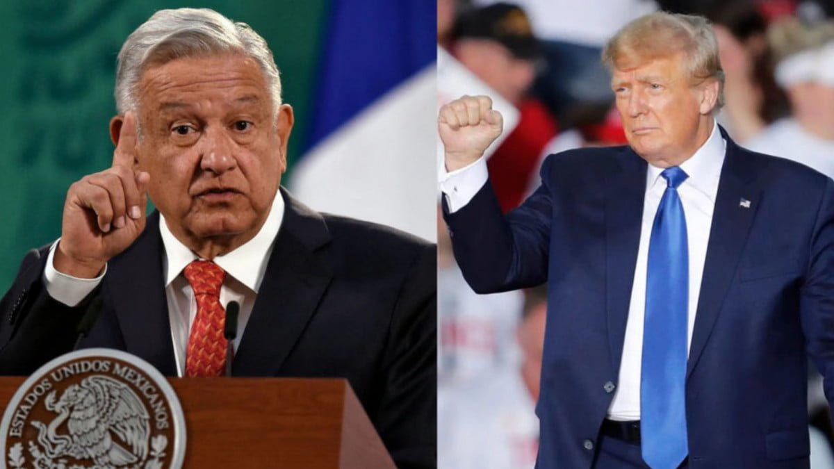 “Él es así, a mi me cae bien”: AMLO tras dichos de Trump en los que presumió haber doblado a México