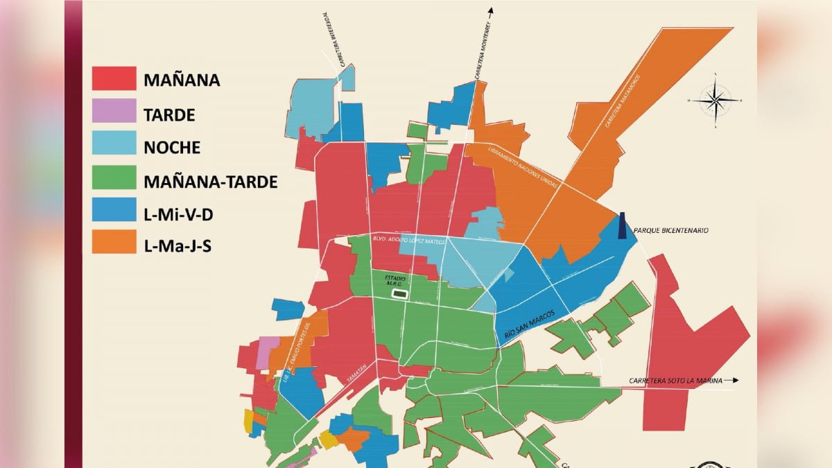 Inicia tandeo en Cd. Victoria, ¿Que días tendrá agua tu colonia?
