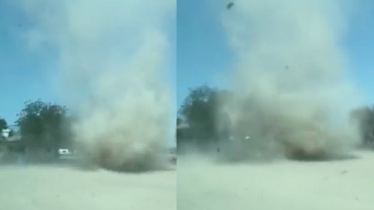 Captan momento en el que se forma fuerte remolino en Gonzáles