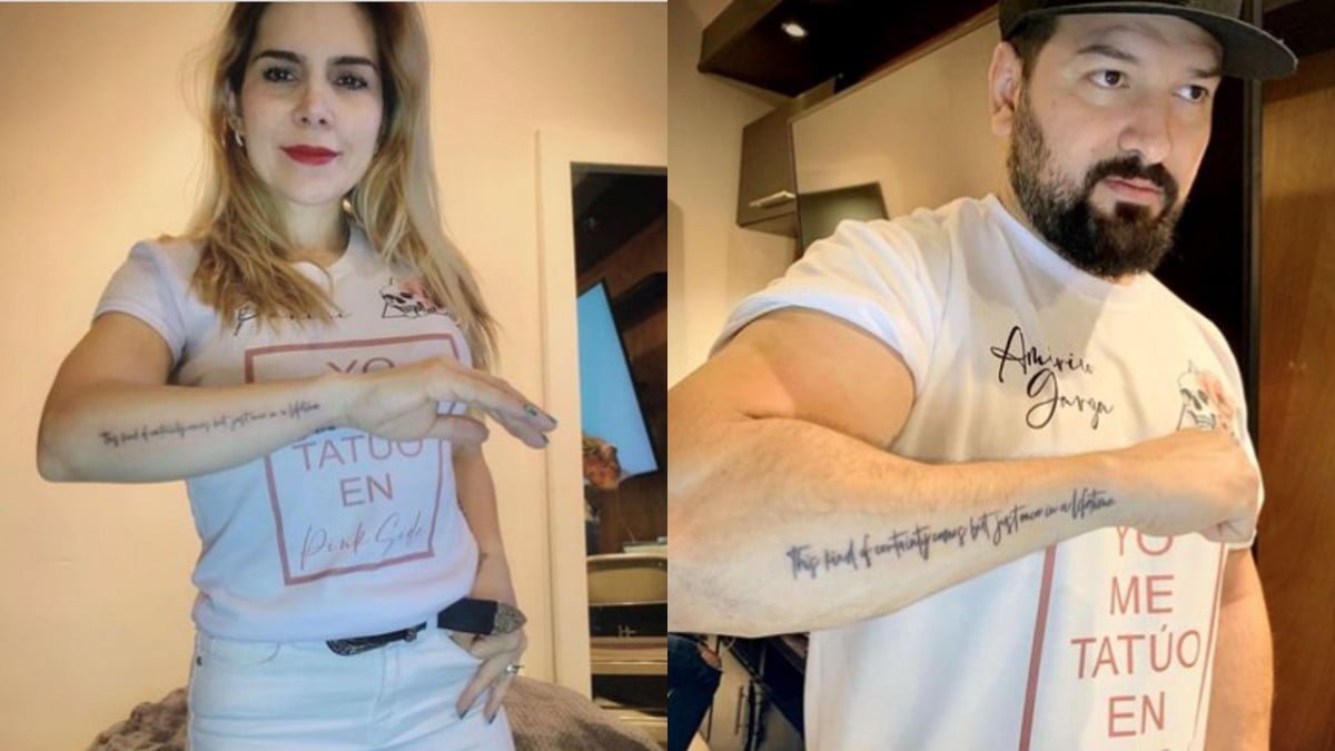 Karla Panini y Américo Garza se tatúan para reafirmar su amor