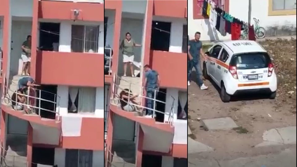 Chofer de ruta es evidenciado por vecinos mientras agrede a una mujer en la zona sur