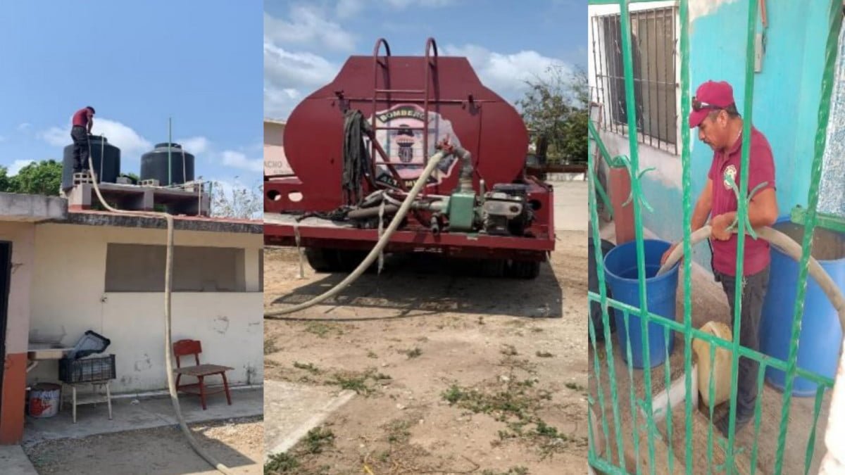 Lleva bomberos agua a comunidades rurales; la sequía azota fuerte al municipio de Altamira