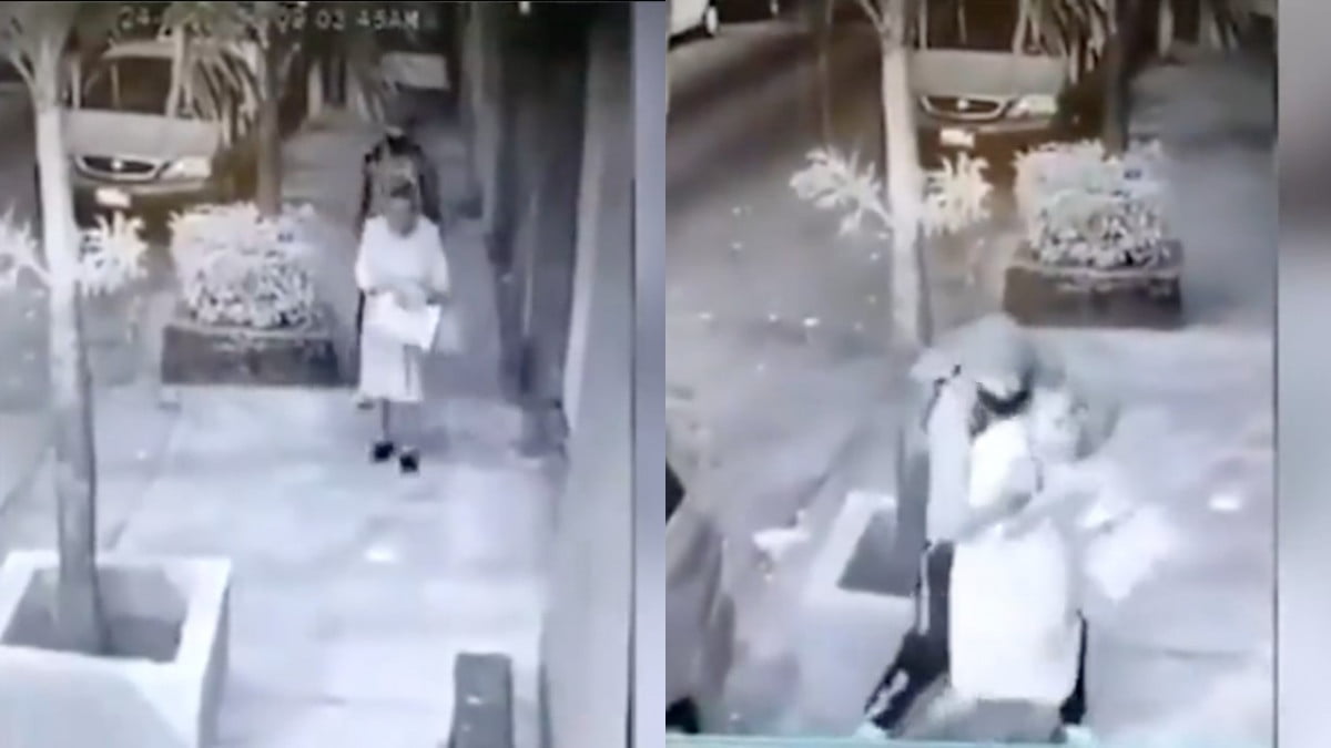Abuelita es agredida y asaltada por un sujeto
