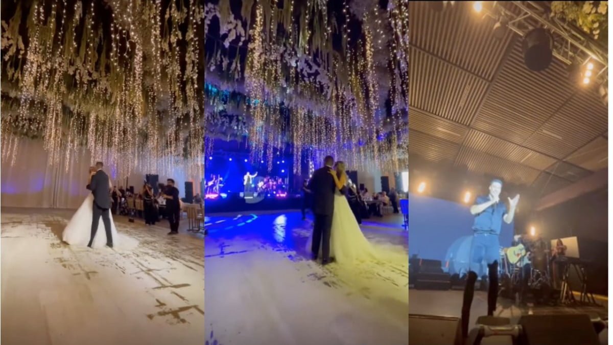 Novio le cumple el sueño a su novia llevándole a Carlos Rivera a su boda
