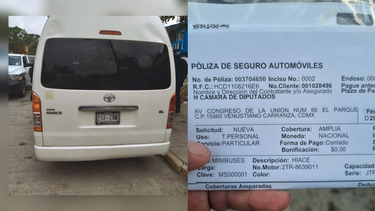 Encuentran en Tampico camioneta del Congreso de la Unión con propaganda electoral