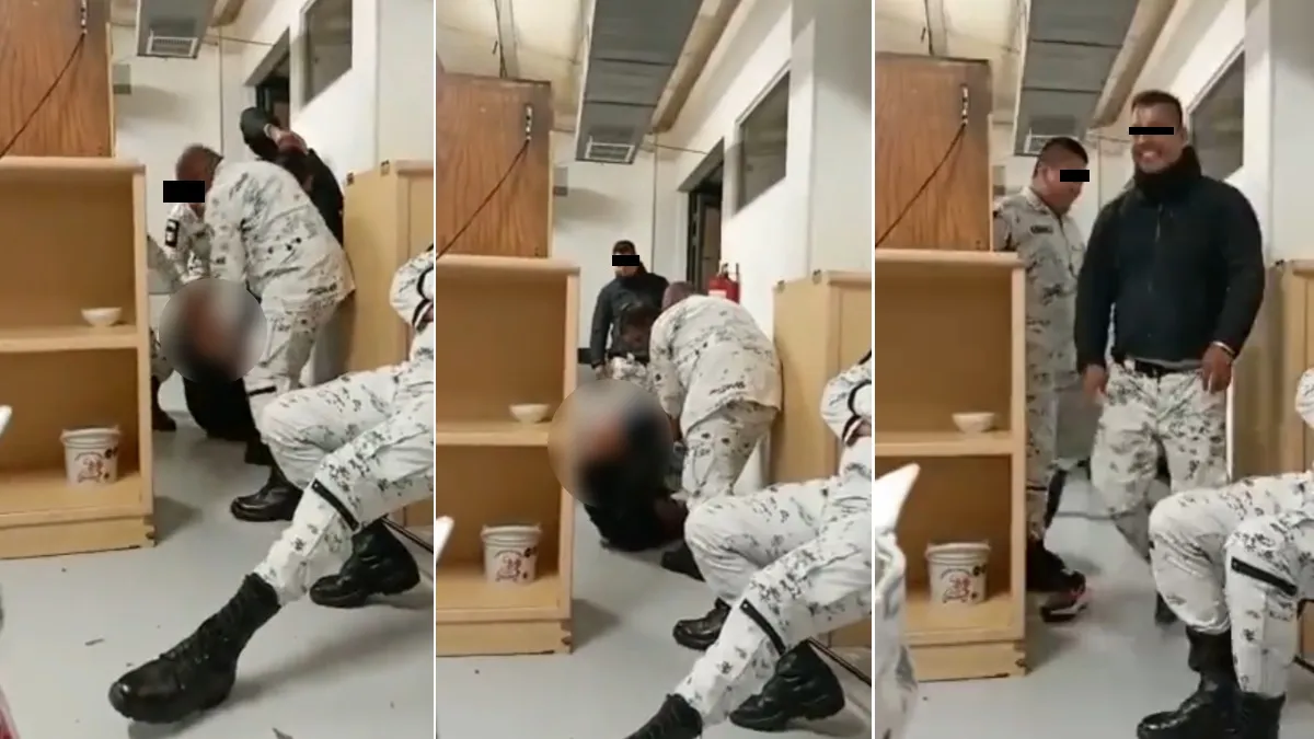 Captan a elementos de Guardia Nacional sometiendo y golpeando a compañero