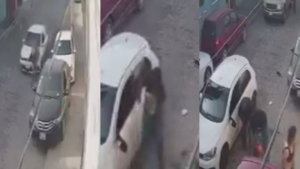 Conductor atropella a ladrón de autopartes y lo golpea