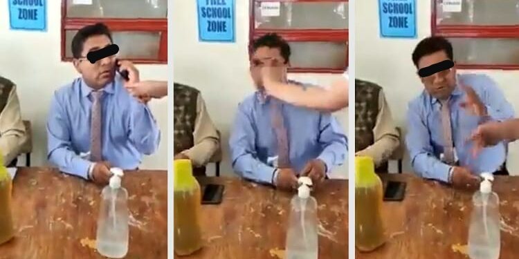 “Al tiro con lo que haces”: Padre cachetea a prefecto de su hija por acosarla
