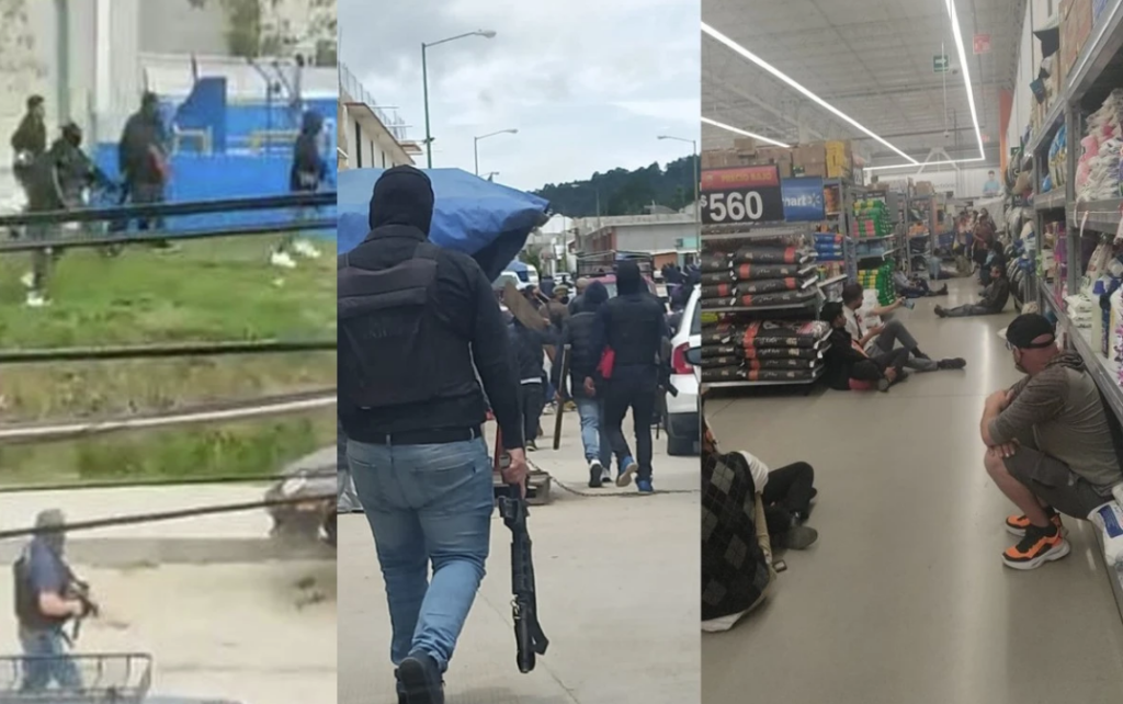 Grupo armado toma las calles de San Cristóbal de las Casas