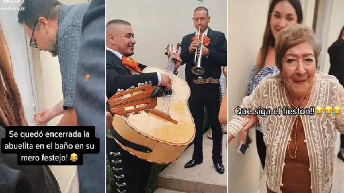 Abuelita se queda encerrada en el baño cuando celebraban su cumpleaños; mariachi va al rescate