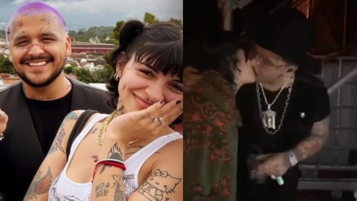 Captan a Christian Nodal besándose con la rapera Argentina Cazzu
