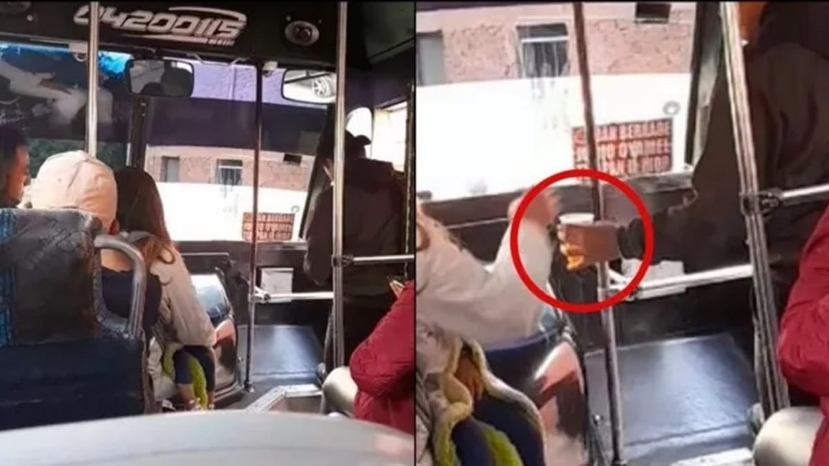 Captan a chófer de transporte publico bebiendo caguama mientras conducía