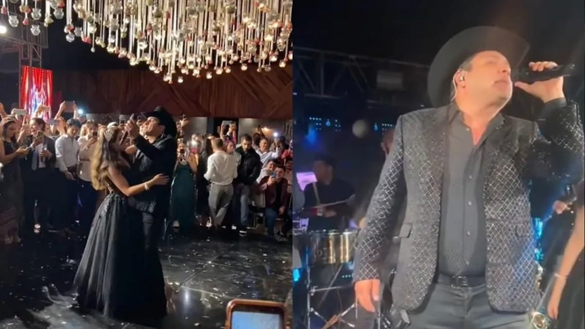Julión Álvarez sorprende a invitados en fiesta de XV años