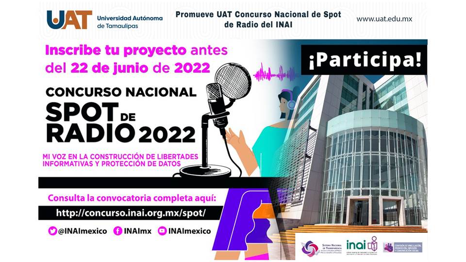 Promueve UAT el Concurso Nacional de Spot de Radio del INAI