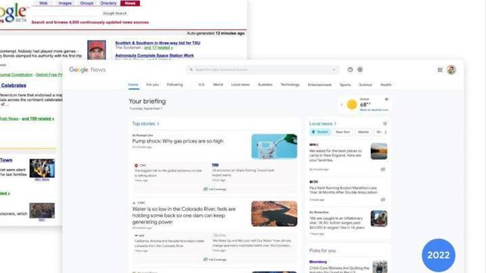 Google Noticias celebra 20 años con cambios y personalización