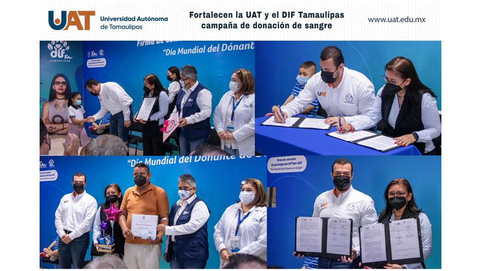 Fortalecen la UAT y el DIF Tamaulipas campaña de donación de sangre