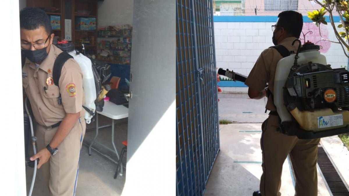 Amplían acciones de sanitización en escuelas públicas en Tampico