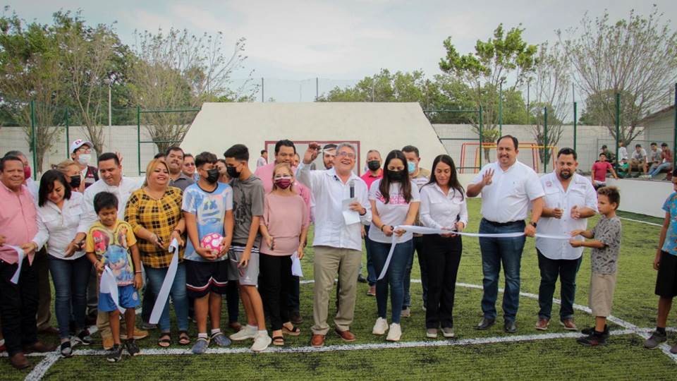 Inaugura alcalde de Altamira rehabilitación de parque deportivo