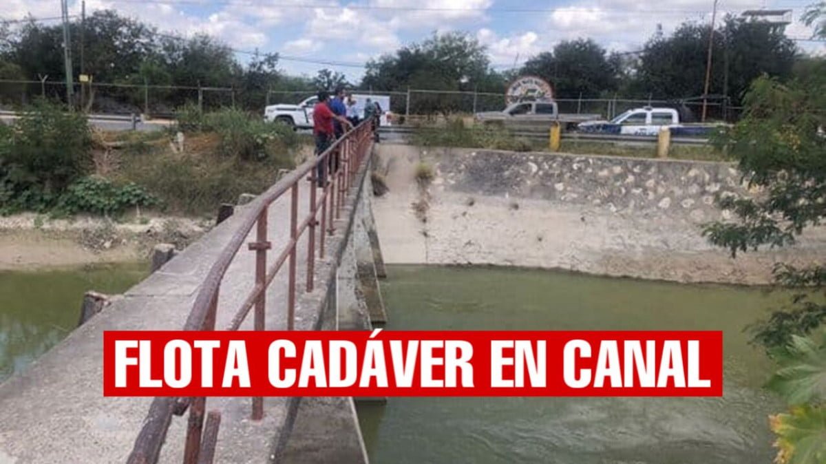 Encuentran cadáver putrefacto flotando en las aguas de un canal