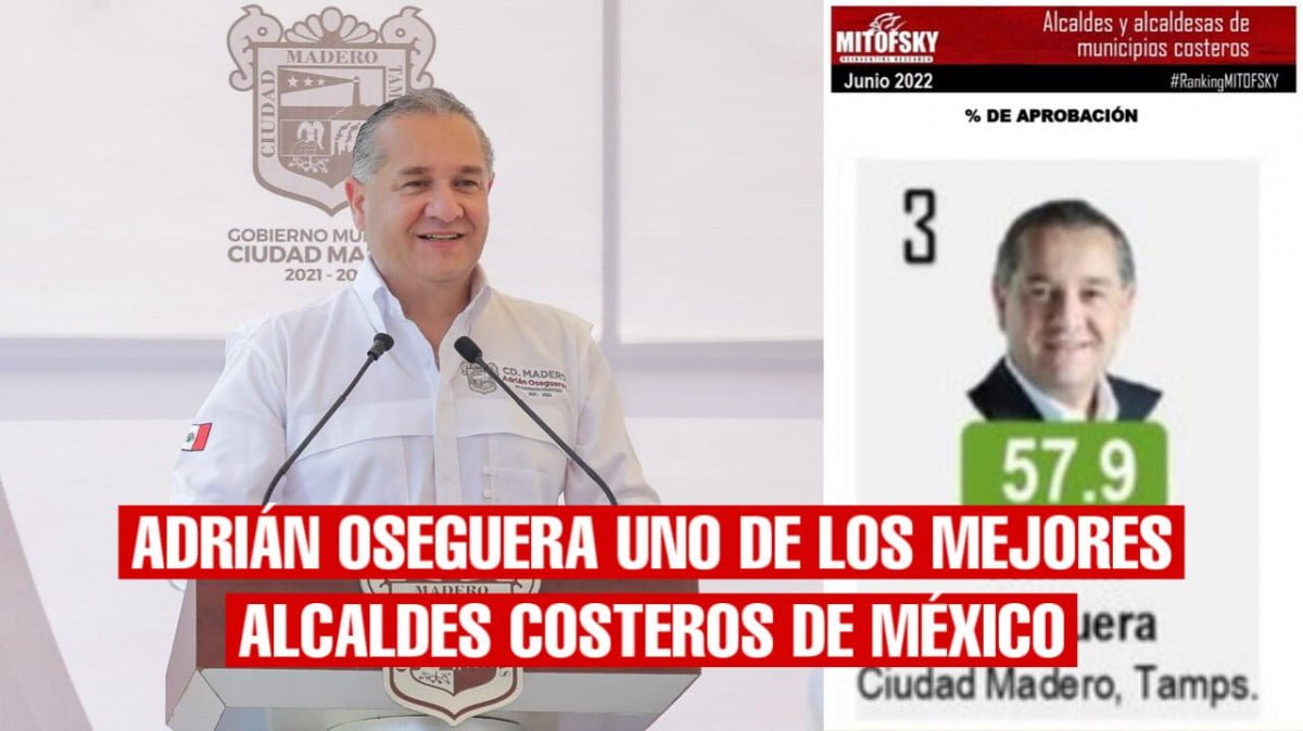 Adrián Oseguera entre los mejores alcaldes costeros de México