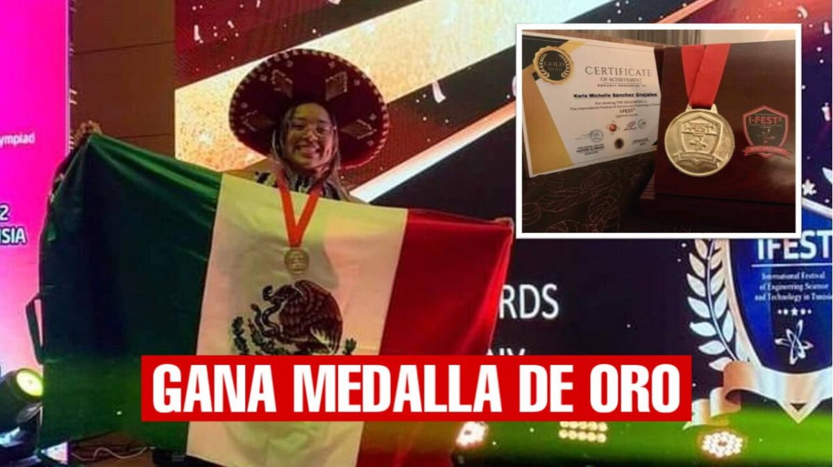 Joven tamaulipeca gana medalla de oro en la feria de ciencias en África