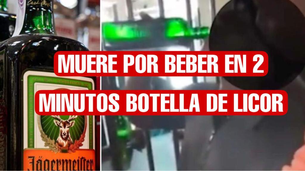 Fallece hombre en concurso luego de beber botella de licor en 2 minutos