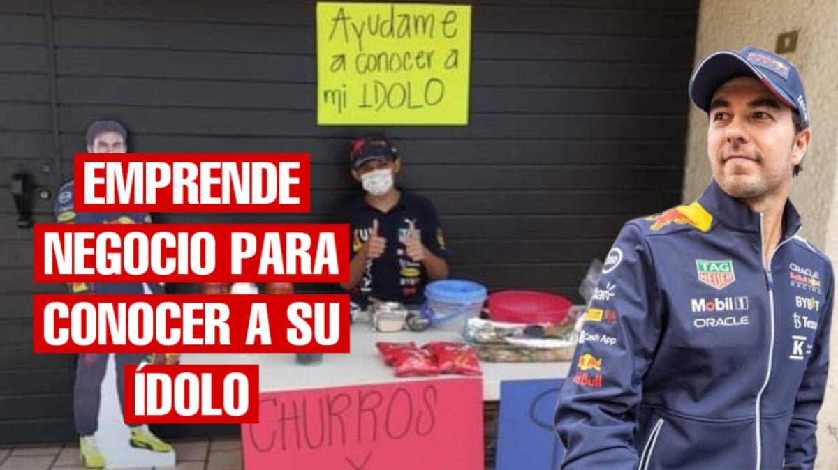 Niño emprende negocio para conocer a Checo Pérez